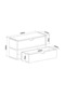 Desna Two-Tier, Two-Drawer Mini Cabinet - Cherry |   34 cm X 12.1 cm X 18.4 cm | - 4