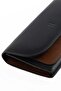 Women's Genuine Leather Large Wallet with Snap Closure Rfid Protected Charlotte Black Tan