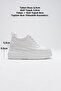 Women's White Hidden Heel 8cm Height Increasing Sports Shoes - 3
