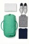 Kaff Green Crinkle Fabric Waterproof Sports and Travel Bag with Shoe Compartment 0818 and Front Pocket - 9