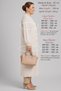 Plus Size Women's Summer High Quality Anti-Sweat Hijab Cardigan with Hidden Zipper Cap Ecru Mother Tunic - 3