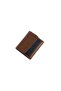 Women's Genuine Leather Large Wallet with Zipper and Rfid Protection Eleanor Tan Navy Blue - 3