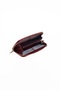 Women's Genuine Leather Large Wallet with Zipper Rfid Protected Amelia Burgundy