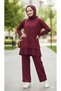 Women's Hijab Clothing Seasonal Modal Fabric Crew Neck Tunic Top and Bottom Set - 5