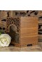 صندوق صدقة خشبي MDF بنمط رومي متوسط الحجم 14x14x16 سم - 7