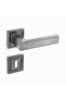 Avanti Black Square Rosette Door Handle Room (1 Set = 2 Door Handles 2 Lower Rosettes) - 5