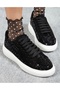 Silver Star Patterned Tulle Socks
