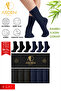 Bamboo Women's Socks 3 Black 3 Navy Blue Premium Box, Seamless Toe, Soft Washable