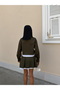 Women's Khaki Pocket Detailed Jacket and Skirt Set - 5