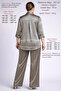 Women's Plus Size High Quality Satin 44-54 Size Range Comfortable Fit Shirt Pants Stylish Mother Two-Piece Set - 4