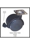 Office Sofa Cabinet Shelf 360 Degree Rotary Table Plastic Furniture Wheel with Brake 50 Mm - 2