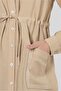 BUTTONED Pocketed WITH Ruched WAIST AND POCKETS 43806 - 4