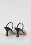 Women's Black Isabella Bead Detailed Banded Pointed Toe Evening Dress Shoes-Slippers-Sandals 9cm BYNDPRS04 - 8