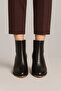 Women's Black Vicky Heeled Crocodile Patterned Leather Boots 6.5cm Byndrsl2406 - 3