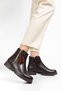 165-205 Brown Leaf Patterned Zippered Casual Women's Boots