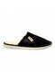 Unisex Black Velvet Leather Detailed House Slippers Byndhome02 - 3