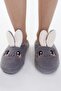 Women's Gray Rabbit Soft Furry Gondola House Slippers 3cm Byndfkb01 - 4