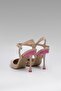 Women's Beige Pointed Toe Colorful Heeled Ankle Strap Patent Leather Stiletto 11cm Byndbs7155 - 7