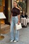 Brown One-Shoulder Modern Cut Stylish Women's Blouse Mg2669