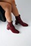 Women's Claret Red Beijing Stretch Blunt Fit Leather Boots 5cm Byndstrw01 - 2