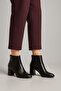 Women's Black Vicky Heeled Crocodile Patterned Leather Boots 6.5cm Byndrsl2406 - 2