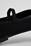 Women's Black Suede Casual Elastic Low Heeled Comfortable Ballerinas Byndmrj01 - 6