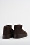 Women's Brown Ultra Mini High-Sole Suede Boots with Fur Inside 4.5cm Byndum02 - 7