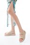 1187 Beige Wedge Heel Rubber Helmet Women's Sandals - 2