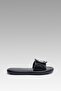 Women's Black Mirror Buckle Leather Slippers 1.5cm Bynd107 - 5