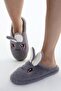 Women's Gray Rabbit Soft Furry Gondola House Slippers 3cm Byndfkb01 - 7