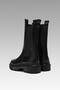 Woman's Black Titan Rubber Detailed Leather Boot 4cm Byndttn01 - 6