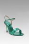 Women's Green Colored Heeled Ankle Strap Metallic Shoes 11cm Byndbs7166 - 5