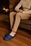 Unisex Navy Blue Homey Soft Fur Inside Waterproof Winter House Slippers 3cm Byndhfay01 - 3