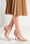 Women's Beige Pointed Toe Colorful Heeled Ankle Leather Stiletto 11cm Byndbs7155 - 2