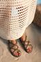 Unisex Khaki Rope Stringed Flip Flop Straw Sandals 2cm Byndhps01 - 4