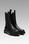 Woman's Black Titan Rubber Detailed Leather Boot 4cm Byndttn01 - 5
