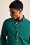 Men's Relax Fit Relaxed Fit Slim Shirt Dark Green - 4