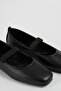 Women's Black Elastic Leather Daily Ballet Flats Byndkgz02 - 6