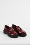 Women's Burgundy Patent Leather Gc Buckle Thick Sole Loafer Moccasin Shoes 4,5cm Byndlfrk02 - 8