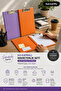 Lila and Orange A4 Covered Secretary Set (Pack of 2) |   Durable Pvc Coating, Metal Latch, Interior Pocket - 2