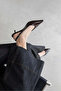 Mocha Pointed Toe Short Heeled Women's Shoes - 6