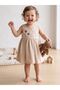 V-Neck Double-Breasted Tie-Up Floral Embroidered Bohemian Baby Dress