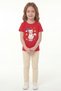 Printed Short Sleeve Girls' T-Shirt B7 - 2