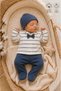 Baby Boy Newborn 100% Cotton Bow Tie Striped 5-Piece Set Stylish Hospital Discharge Set - 2
