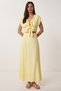Tie-Detail Modal Blouse Skirt Set Lgx0008 Yellow