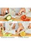 Kitchen Knife Set, Retrosohoo 6-Pieces Khaki Sharp Knife Block Sets for Kitchen - 4