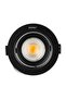 7W LED Recessed Panel Light Q-Series 3C – Matte Black Round Ceiling Spotlight – 3000K/4000K/6500K Switchable – Energy Saving