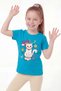 Girl's T-Shirt with Short Sleeves Printed B7
