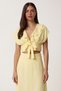 Tie-Detail Modal Blouse Skirt Set Lgx0008 Yellow - 3