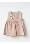 V-Neck Double-Breasted Tie-Up Floral Embroidered Bohemian Baby Dress - 2